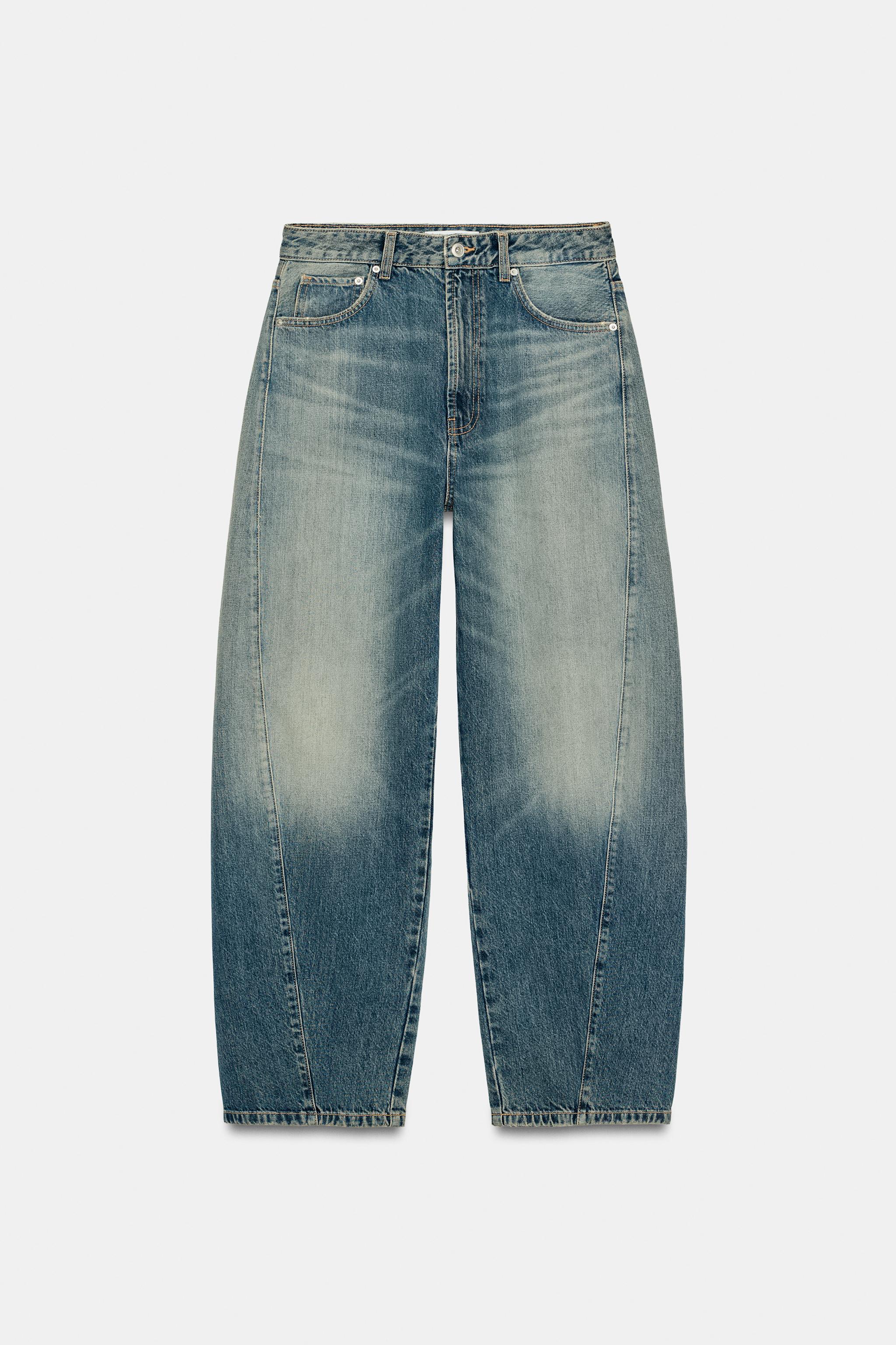 TRF MID-RISE BAGGY BALLOON JEANS